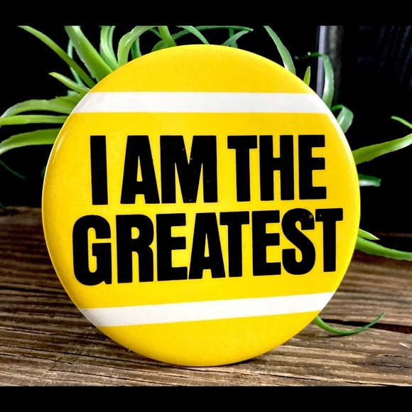 RARE Mohammed Ali I AM THE GREATEST Button Pin Cassius Clay Sings Album Promo - Picture 2 of 5